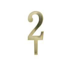 Golden Acrylic Mirror Cake Topper