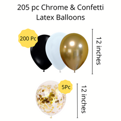 Gold Happy Birthday DIY Balloon garland arch - 215/Pk
