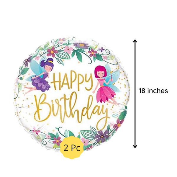 Happy Birthday Fairy Foil Balloon Set - 5/Pk