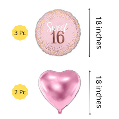 Sweet 16 Balloon Bouquet - Pk / 5